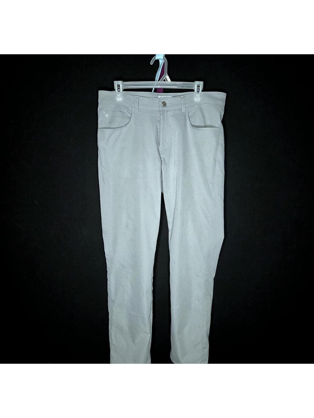 Peter Millar Pants Mens 34 x 32 Gray EB66 Performance Chino Casual Office Work
